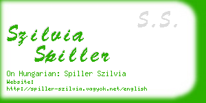 szilvia spiller business card